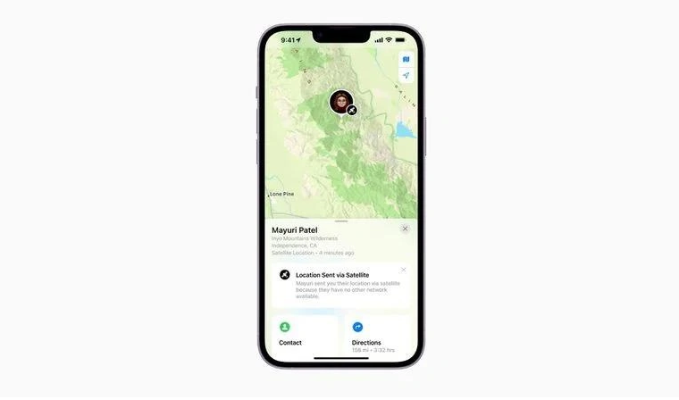 梁溪苹果14维修分享iPhone14系列中 FindMy功能通过卫星分享位置方法教程 